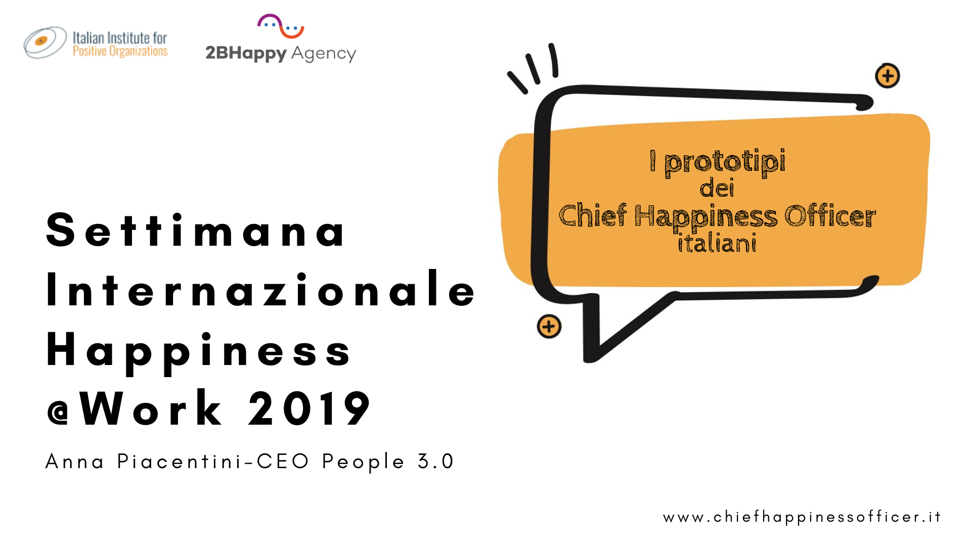 People 3.0. Settimana Internazionale Happiness at Work 2019 - Chief  Happiness Officer